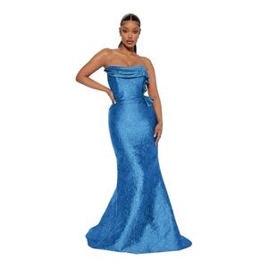 Making A Statement Gown - CobaltBlue